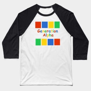 Generation Alpha Colored Blocks Baseball T-Shirt